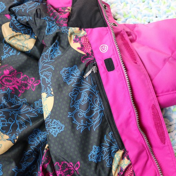 The North Face Goose Down Jacket Womens Small Pink Winter Snow Ski Parka Ladies - Picture 12 of 16